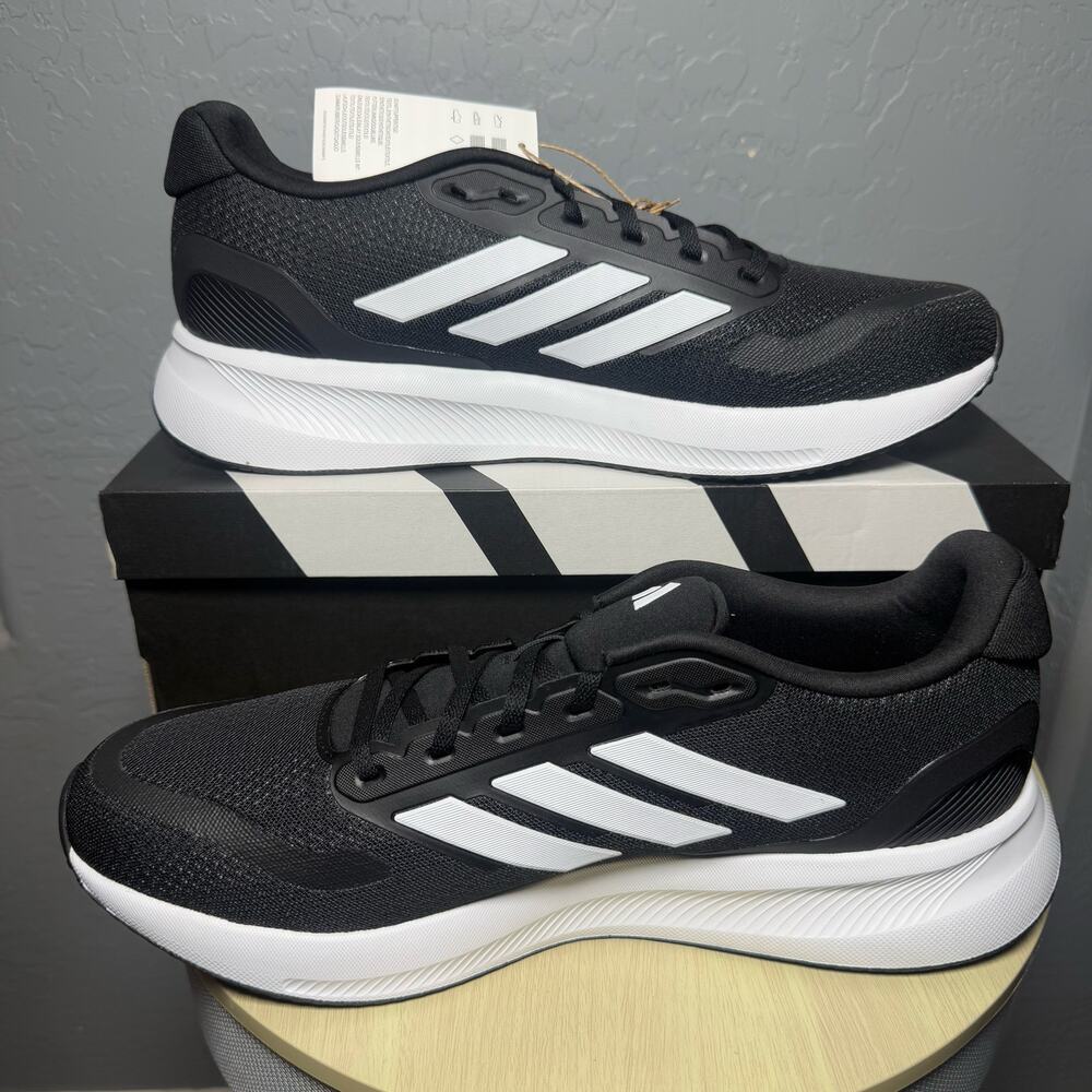 Adidas Mens Runfalcon 5, Black/White, US 10.5 - Picture 2 of 6